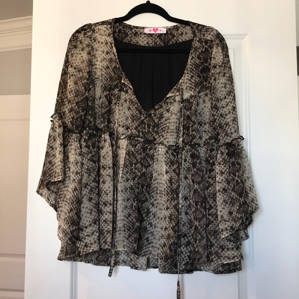 Animal print blouse